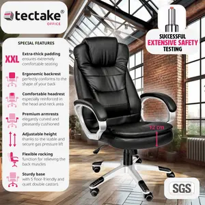 tectake Office chair Zulu - desk chair computer chair - black