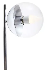 Interiors By Premier Contemporary Small Silver Finish Metal Table Lamp, Sturdy Desk Lamp, Versatile Modern Lamp On A Table