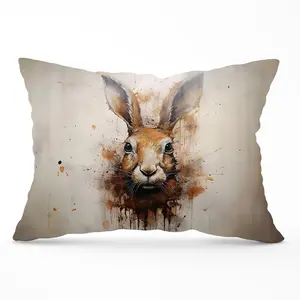 Watercolour Hare Face Cushions 33cm x 48cm