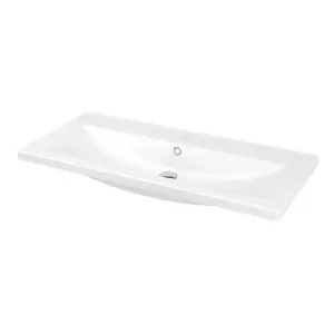 GoodHome Imandra Grey Wall-mounted Vanity unit & basin set - Includes Nira basin (W)1004mm