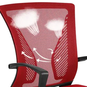 Mid-back Mesh Office Chair Red