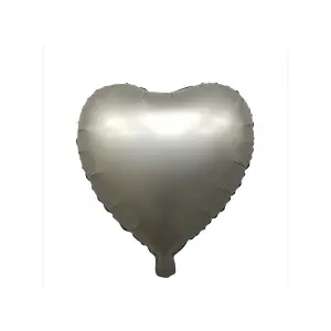 Realmax Heart Foil Balloon (Pack of 10) Silver (One Size)