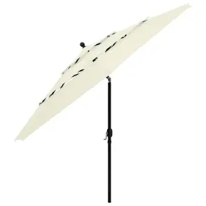 Berkfield 3-Tier Parasol with Aluminium Pole Sand 3.5 m