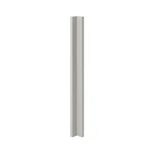 GoodHome Stevia Innovo handleless matt grey slab Matt grey Standard Corner post, (W)34mm (L)715mm