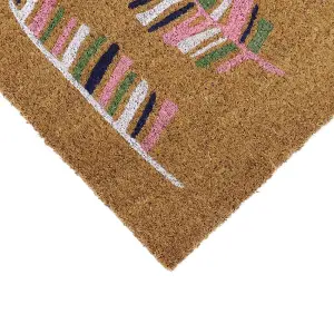 Eco-Friendly Latex Backed Coir Door Mat, Feathers