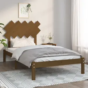 Berkfield Bed Frame Honey Brown 100x200 cm Solid Wood