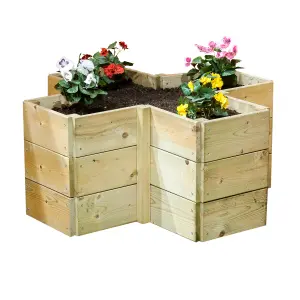 Greena Cross Shaped Raised Bed 45cm High, 30cm each side