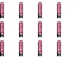 Soudal Multi Purpose Silicone Sealant, Clear 270ml    (121644) (Pack of 12)