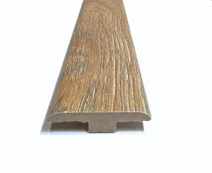 Laminate Wood Flooring MDF T Bar Threshold Trim 2.4m Length - Hawaii Oak