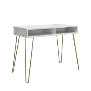 Novogratz Athena Desk in White Marble