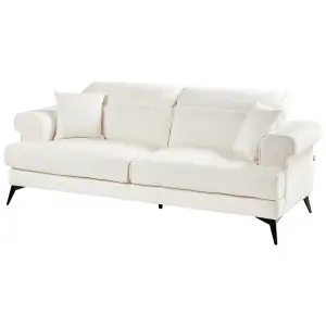 3 Seater Boucle Sofa White SKIVE