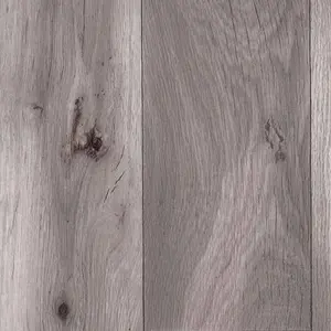 Grey Modern Wood Effect Anti-Slip Vinyl Flooring For Kitchen, Bathroom, 4.0mm Thick  Vinyl Sheet-7m(23') X 2m(6'6")-14m²