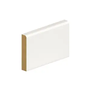 PACK OF 20 (Total 20 Units) - 14.5mm Thick Primed MDF Pencil Round One Edge Skirting Board - 14.5mm (T) x 119mm (W) x 4200mm (L)