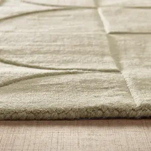 Geometric Wool Handmade , Luxurious , Modern Optical/ (3D) Rug For Living Room and Bedroom-120cm X 170cm