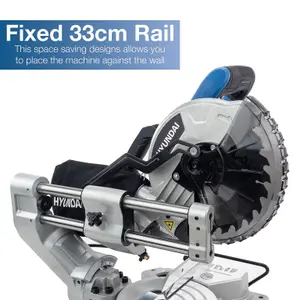 Hyundai 1500W Electric Mitre Saw / Chop Saw with 210mm Blade, 230V HYMS1500E