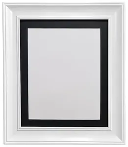 Scandi Vintage White Frame with Black Mount for Image Size 40 x 30 CM