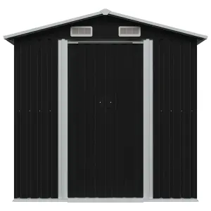 Berkfield Garden Storage Shed Anthracite Steel 204x132x186 cm