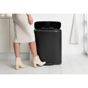 Brabantia Bo 60 Litre Pedal Bin Matt Black