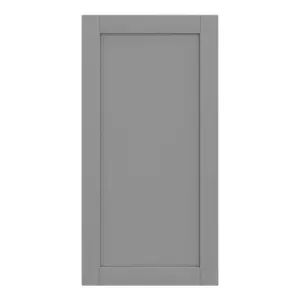 GoodHome Alpinia Matt slate grey wood effect Shaker Tall larder Cabinet door (W)600mm (H)1181mm (T)18mm