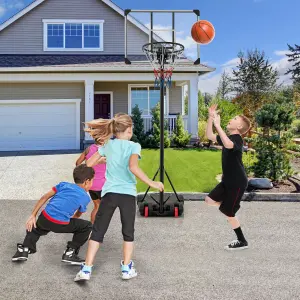 Costway Portable Basketball Hoop Height Adjustable Indoor Outdoor Basketball Stand