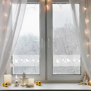 d-c-fix Joy Premium Static Cling Christmas Window Film Border for Décor 1.5m(L) 20cm(W)