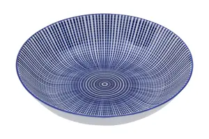 Maison by Premier Maya 12 Piece Blue And White Dinner Set