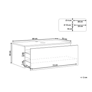 Bathroom Wall Mounted Cabinet 80 x 52 cm White ALIZRA