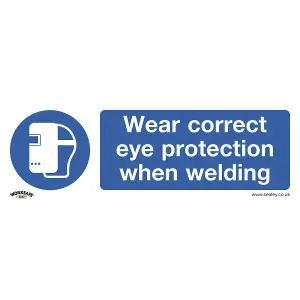 Sealey Mandatory Safe Sign Eye Protection If Welding Self-Adhesive x10 SS54V10