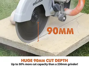 Evolution R230DCTX 230mm Electric Disc Cutter Concrete Saw, Bladeless. 230V