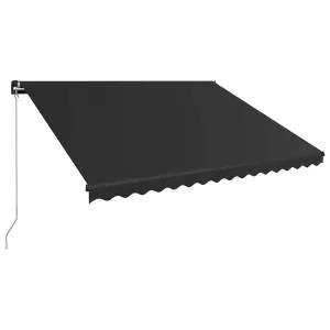 Berkfield Manual Retractable Awning 400x300 cm Anthracite