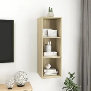 Berkfield Wall-mounted TV Cabinet Sonoma Oak 37x37x107 cm Engineered Wood