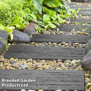 Rubber Railway Road Stepping Grey Stone effect Steps Eco Friendly Recycled Tyre Rubber Sleepers (1)