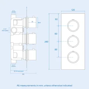 CALLA 2 WAY SLIM ROUND CEILING THERMOSTATIC CONCEALED BATHROOM SHOWER RAIL HEAD