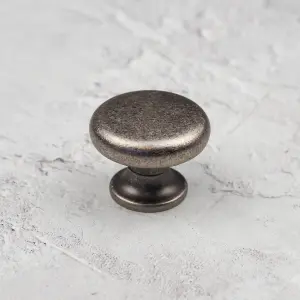 35mm Antique Pewter Round Cabinet Knob