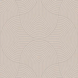 Superfresco Easy Beige Metallic effect Geometric Smooth Wallpaper Sample