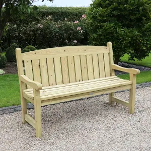 Hutton Garden Wooden Cotswold British Made 3 Seater Bench FCS Certified