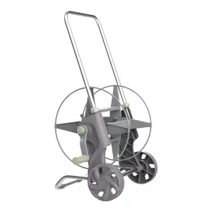 GoodHome Watering Grey Freestanding Empty hose cart With wheels