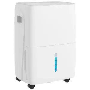 HOMCOM 30L/Day Dehumidifier for Home, with Auto-Clean Filter, 24H Timer