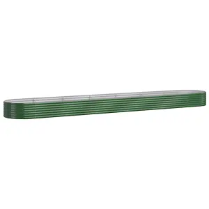 Berkfield Garden Planter Powder-coated Steel 544x100x36 cm Green