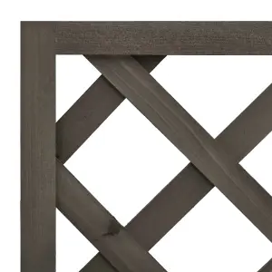 Berkfield Garden Trellis Planter Grey 50x25x90 cm Solid Firwood