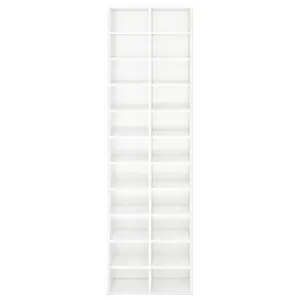 Shoe Cabinet High Gloss White 54x34x183 cm Engineered Wood