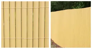 Primrose Artificial Bamboo Cane Screening Fence Roll Garden Privacy Border W4m x H1m