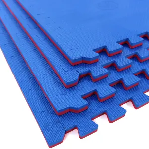 Martial Arts Karate Judo Kick Boxing Gym MMA 20mm in Red/Blue Floor Mat