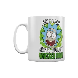 Rick And Morty Wrecked Son Mug White/Green (One Size)