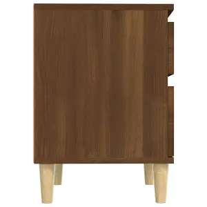 Berkfield Bedside Cabinet Brown Oak 40x35x50 cm