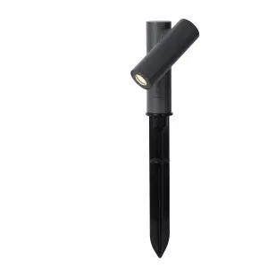 Lucide Tatum Modern Spike Garden Spotlight Outdoor - LED - 1x4,5W 3000K - IP65 - Anthracite