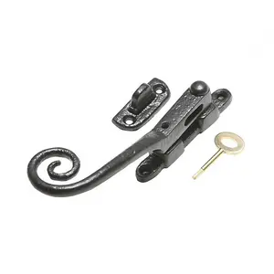 Kirkpatrick Locking Night Vent Fastener Left Hand - Black (1181NVL)