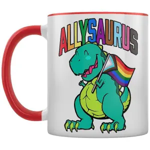 Grindstore Allysaurus Dinosaur Inner Two Tone Mug Multicoloured (One Size)