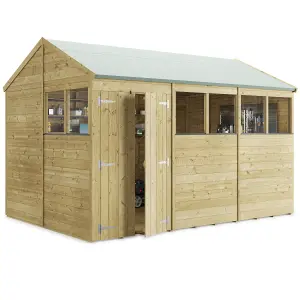 BillyOh Switch Tongue and Groove Apex Wooden Shed - 12x8 Windowed - 15mm Thickness