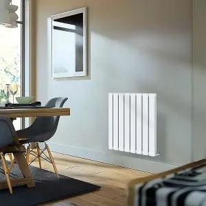 Porter White Double Horizontal Flat Panel Radiator - 600x544mm